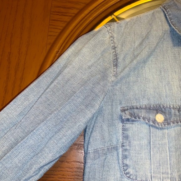 J. Crew The Perfect Shirt Chambray Ombré Blue Button Down Shirt - Picture 7 of 16